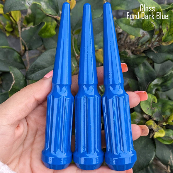 1 Pc 14x2 7-Spline Spike Lug Nuts 4.5" Tall - Powder Coated