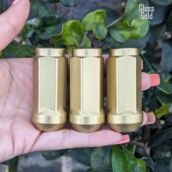 20 Pc 12x1.5 Acorn Closed End Lug Nuts 2" Tall - Powder Coated