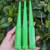 1 pc 12x1.25 gloss lime green spike lug nuts 6 inch xl tall powder coated durable coating prismatic powder
