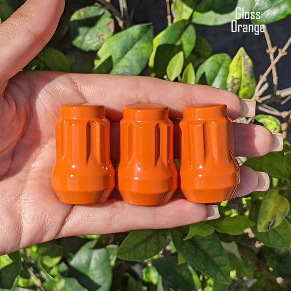 24 Pc 12x1.5 6-Spline Lug Nuts 1.36" Tall - Powder Coated + 2 Key Sockets