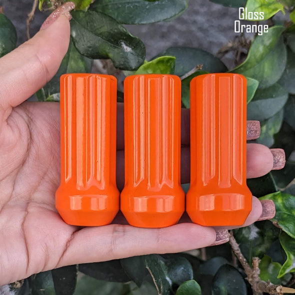 32 Pc 1/2-20 7-Spline Lug Nuts 2" Tall - Powder Coated + 2 Key Sockets