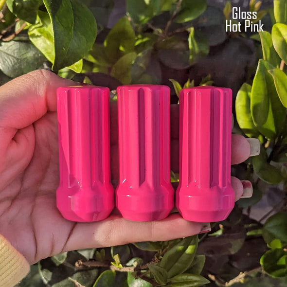 1 Pc 9/16-18 7-Spline Lug Nuts 2" Tall - Powder Coated