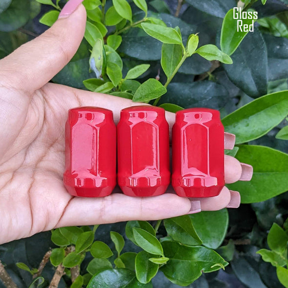 16 Pc 12x1.5 Short Acorn Closed End Lug Nuts 1.36" Tall - Powder Coated