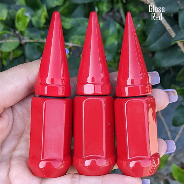 14x1.5 TWO Piece Short Spike Lug Nut - Various Colors