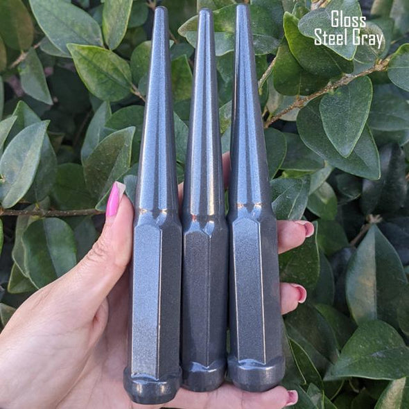 20 Pc 1/2-20 Spike Lug Nuts 6" Tall - Powder Coated - Various Colors
