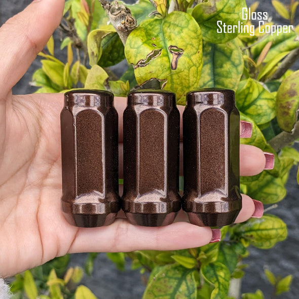 32 Pc 14x2 Acorn Closed End Lug Nuts 2" Tall - Powder Coated