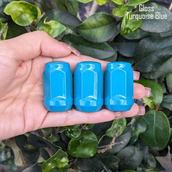 20 Pc 14x1.5 Short Acorn Closed End Lug Nuts 1.36" Tall - Powder Coated