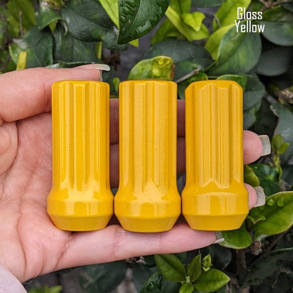 16 Pc 12x1.25 7-Spline Lug Nuts 2" Tall - Powder Coated + 2 Key Sockets