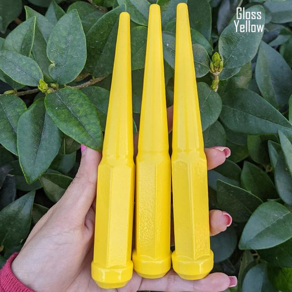 1 Pc 12x1.25 Spike Lug Nuts 6" Tall - Powder Coated - Various Colors