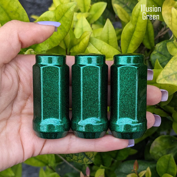 20 Pc 14x1.5 Acorn Closed End Lug Nuts 2" Tall - Powder Coated