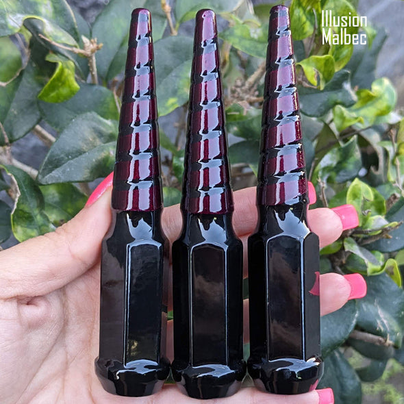 1 Pc 14x2 Black Widow Spike Lug Nuts 4.5" Tall - Powder Coated