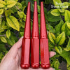 1 pc 12x1.25 illusion orange cherry spike lug nuts 6 inch xl tall powder coated durable coating prismatic powder coating