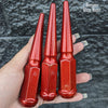 24 pc 1/2-20 illusion root beer spike lug nuts 4.5" tall powder coated durable coating prismatic powder coating