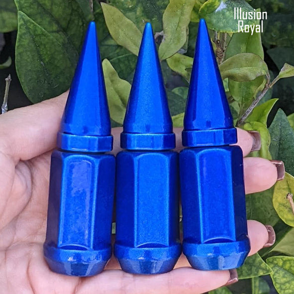 14x1.5 TWO Piece Short Spike Lug Nut - Various Colors