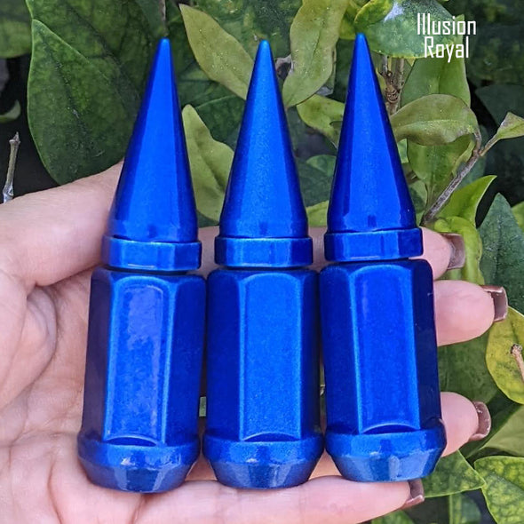12x1.5 TWO Piece Short Spike Lug Nuts - Various Colors