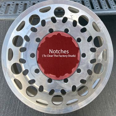 10x225 to 10x285 how to notch my wheels to fit properly 10 lug wheel notching clearing studs