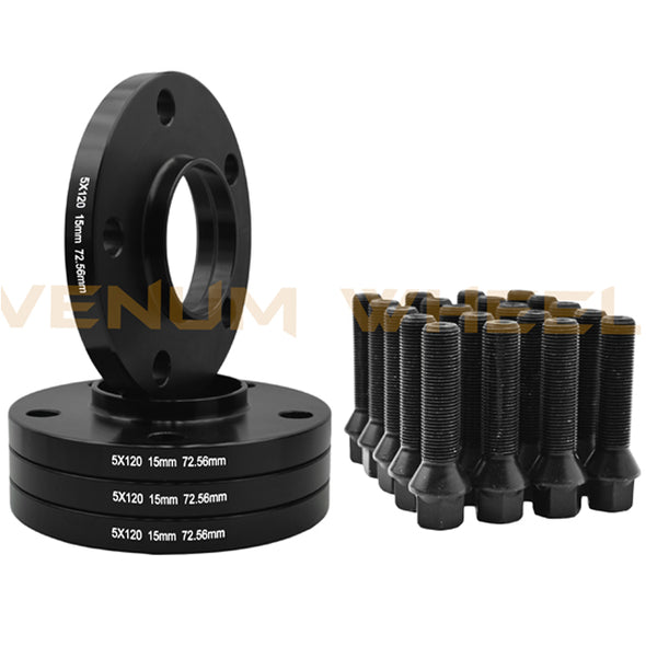5x120 MM Wheel Spacers Hub Centric 72.56 MM Hub For BMW + 12x1.5 Bolts