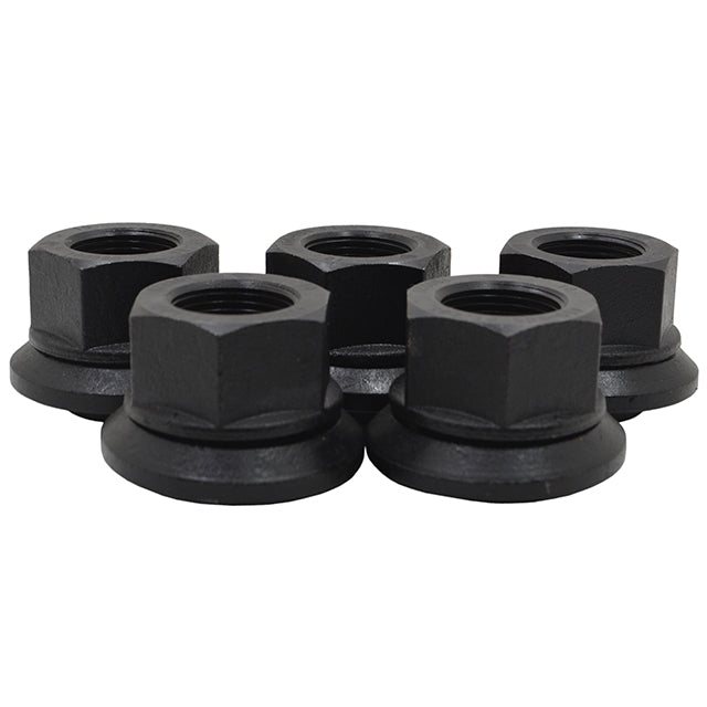 22x1.5 Semi Truck Big Rig Skirt Lug Nuts With Attached Washer Aluminum Wheels