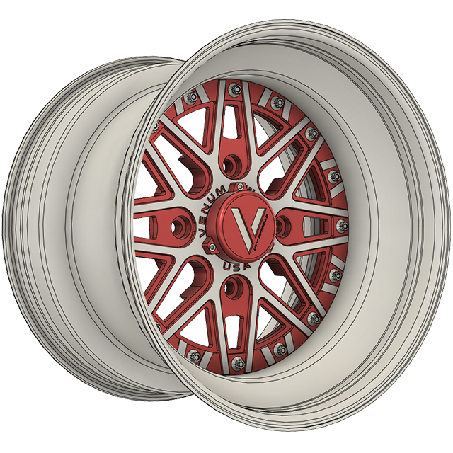 V2 Rims V-2 UTV Wheels Billet Aluminum Lightweight For Can Am Rzr Yxz - Venum ...