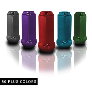 12x1.25 Tall Acorn Closed End Lug Nut Anodized Red