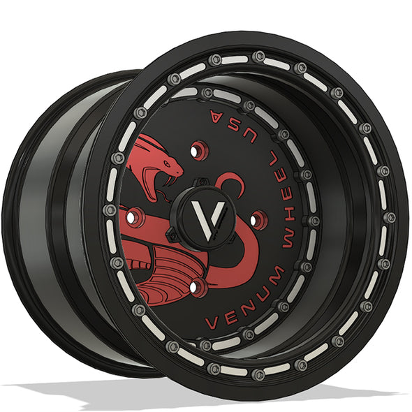 venum wheel v12 beadlock wheel billet custom engraving red powder coat for can am polaris rzr yamaha talon teryX off road rims 15 inch